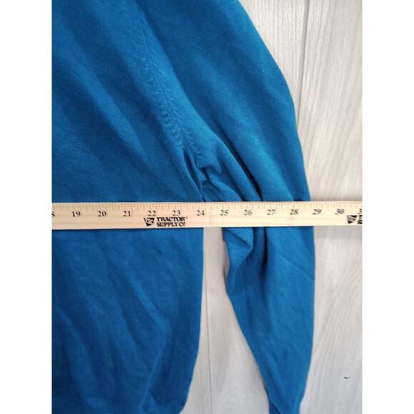 Men's Lands End 100% Supima Cotton Sweater Size 2xl Blue Preppy Church Office - Picture 8 of 8